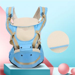 Porte-Bebe Multifonction 5 En 1 Bethbear Pour Nouveau-Ne, Sac A Dos D'activite, Siege De Hanche, Bleu Clair - Neuf