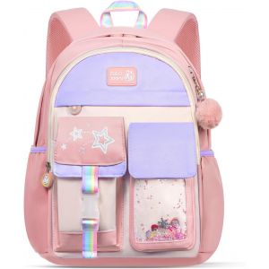 Sac à Dos Enfant,Sac D'école Cartable Maternelle,Cartable Fille Primaire de Grande Capacité,Sacs Scolaires Filles Imperméable Durable pour Enfants Fille[T54] - Neuf