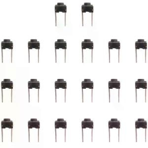 20 pcs 6x6x5mm momentan&eacute; tactile tactile tact interrupteur &agrave; bouton-poussoir 2 broches DIP &agrave; travers le trou - Neuf