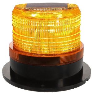 Feu Stroboscopique Led À Énergie Solaire Pour La Sécurité Des Véhicules - Feu D'avertissement D'urgence Avec Base Magnétique - Neuf
