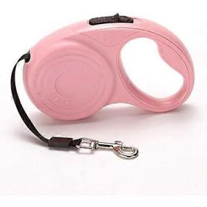 Laisse Pour Chien R&eacute;tractable,Laisse D'extension 5m,Utilis&eacute;e Pour L'entra&icirc;nement Des Chiens De Marche Et De Jogging (Poudre Romantique) - Neuf