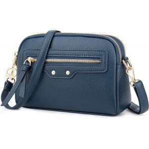 RFCBC-Sac Bandoulière Femme Petit Sac à Main en PU Cuir Mode Porté Epaule Sacs Bandouliere Téléphone Portable Besace Sacoche avec Bretelle Réglable pour Voyage Shopping Travail - Neuf