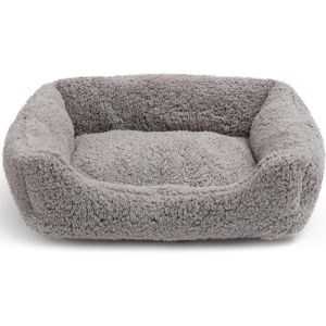 Panier Pour Chat Lit Pour Chat, Niche Pour Chiot Maison Pour Chat Et Petit Chien, Lit Coussin Doux Et Respirant Pour Sommeil, Gris Clair (55 * 45 * 15cm) - Neuf