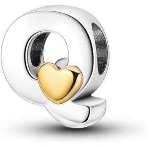 Kalanka-Femmes 925 Pendentif En Argent Pour Bracelets Charms Compatible Avec Les Bracelets Europ&eacute;ens Pour Les Femmes Filles Fit Bracelets Pandora Hypoallerg&eacute;nique 26 Perles De Lettres De Coeur - Neuf