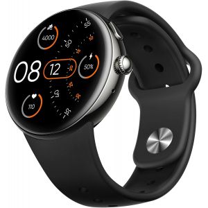 Montre Connect&eacute;e Homme Femme, 43mm Amoled &Eacute;cran Toujours Allum&eacute;, Bluetooth Appels & Ia, 2 Bracelets D&eacute;montage Rapide, Smartwatch Avec 120 Sports Int&eacute;gr&eacute;s, Fr&eacute;quence Cardiaque/Sommeil, Noir - Neuf
