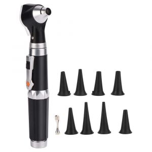 Kit D'extraction De C&eacute;rumen Avec Otoscope, Lumi&egrave;re Led, Loupe Et Manchons De Protection - Neuf