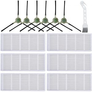Kit De Pièces De Rechange Pour Aspirateur Robot Lefant M210 M210S M210B M213, Comprend 6 Filtres Hepa, 6 Brosses Latérales, 1 Brosse De Nettoyage[SSE7113459] - Neuf