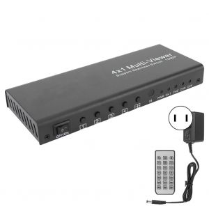 Controleur mural HDMI MultiViewer 4 entrees 1 sortie, repartiteur d'images 1080p pour studios de jeux, salles de conference, AC 100-240 V (prise americaine) - Neuf