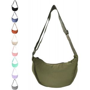 RFCBC-Sac à Croissants en Nylon Sac à Croissant pour Femmes Nylon Petit Sac Demi-lune en Velours Côtelé Sac Banane en Velours Côtelé - Neuf