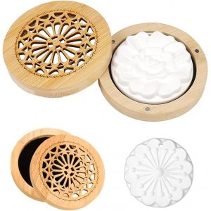 Trahoo-Diffuseur D'huiles Essentielles Pierre, Pierre De Diffusion Huile Essentielle, Pierre Parfum&eacute;e Aromatique, Avec Bo&icirc;te De Diffusion En Bois, Convient A La Maison, A La Voiture - Neuf