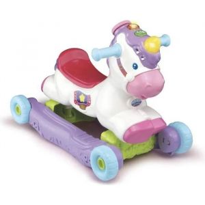 Porteur &agrave; Bascule - VTECH BABY - Cl&eacute;o Ma Licorne Basculo 2en1 - Parlant et Lumineux - Rose - Neuf