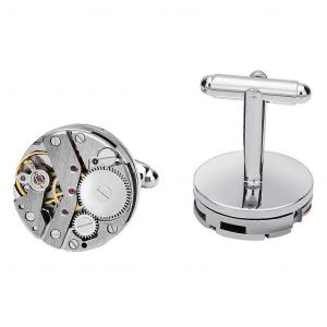 Boutons De Manchette De Luxe Steampunk Vintage En Forme De M&iquest;&iquest;Canisme D'horlogerie Pour Homme, Finition Laiton Antique, Cadeau Unique Pour Lui - Neuf