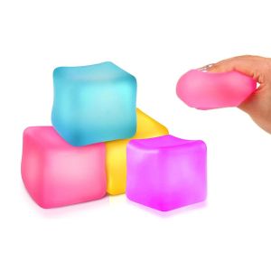 Mini balle anti-stress en forme de bloc de glace - Jouet anti-stress en forme de diamant poly&eacute;drique pour soulager le stress - Neuf