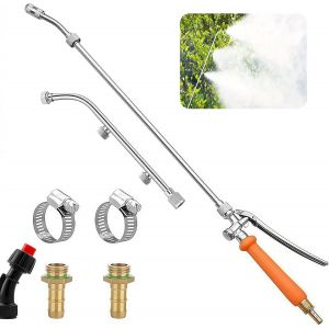Ulteronixshop-1 baguette de pulv&eacute;risation enti&egrave;rement en m&eacute;tal, baguette de pulv&eacute;risation de jardin r&eacute;glable avec 3 types de buses, lance d'arrosage longue port&eacute;e pour tuyau, ensemble de douche en la - Neuf