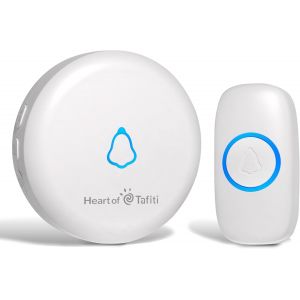 KALANKA-Sonnette sans Fil, &Eacute;tanche IP55, Port&eacute;e de Signal &Eacute;tendue, Kit de Carillon &Eacute;lectronique avec R&eacute;cepteurs &agrave; LED Enfichables pour la Maison, Blanc - Neuf