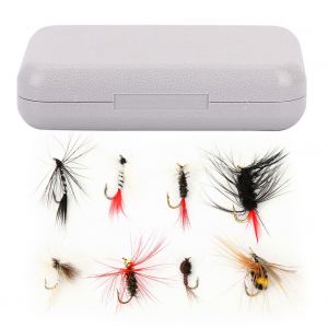 Lot De 24 Leurres De Peche A La Mouche Secs Et Humides, Appats Bioniques, Insectes, Hamecons, Avec Etui Double Couche - Neuf
