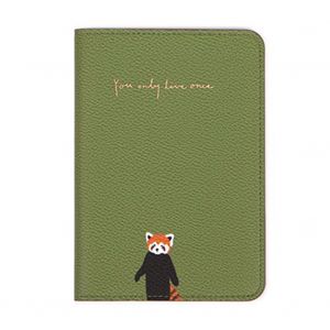 HJLIAN Etui de protection multifonction pour passeport et cartes (panda vert) - Neuf