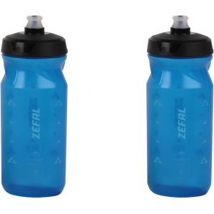 Kal-Pack Sense Soft 65 Bidon Velo Et Vtt- Lot De Deux Gourdes Sport Souples Et Inodores - Bidon Eau Sans Bpa - Tetine Silicone - Bleu Transparent, 2 X 650 Ml - Neuf