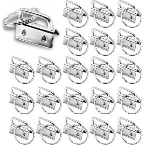 40pcs clé porte-clés matériel,Lanyard Blanks Clamp Clasp Pendentifs,Bracelet matériel avec porte-clés - Neuf