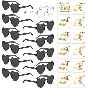 Asas-12pcs Lunettes Coeur Hippie,Lunettes De Fête,Lunettes De Soleil Coeur Sans Monture,Lunettes De Soleil Rétro,Lunettes Coeur,Pour Party Annivesaire Noël Carnaval Cosplay - Neuf