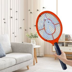 Raquette électrique à insectes volants,Zapper chauve-souris,tapette à insectes portative,tueur de moustiques,lutte antiparasitaire pour insectes de chambre à coucher - Type Red #B - Neuf