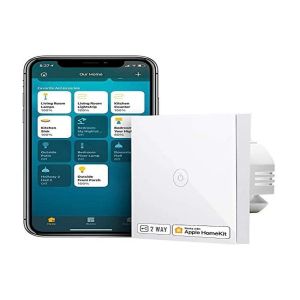 Interrupteur Va Et Vient Connecté (Fil Neutre Requis), Interrupteur À 2 Voies Wifi Compatible Avec Homekit, Alexa, Google Home, Interrupteur Tactile Avec Commande Vocale Et Contrôl[MAT790716] - Neuf