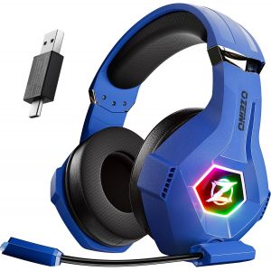 JFKJG-Casque Gaming, Casque Gamer sans Fil avec Micro, Latence Inférieure à 25ms, Clé USB et Type C à Double Extrémité Casque Gaming sans Fil, Casque Gamer Compatible avec PC, Ps5, Ps4, Switch - Neuf