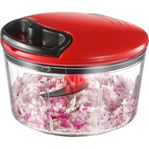 Hachoir Manuel De 600 Ml, Hachoir À Oignons, Légumes, Légumes, Robot Culinaire, Hachoir À Corde Pour Oignons, Carottes, Ail, Viande, Fruits, Noix (Rouge) - Neuf