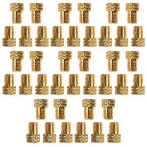 50pcs V&eacute;lo Valve Adaptateur Pompe V&eacute;lo Convertir Presta En Schrader Cuivre Valve Adaptateur Buse Gaz Baignoire - Neuf