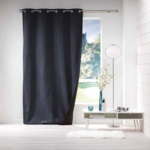 1 Rideau Jacquard A Oeillet Polaire Avoriaz Navy - Neuf