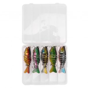 Lot De 5 Leurres De Peche Multi-Articules, 15 G, 9,5 Cm, Segment Portable, Realistes, Pour Eau Douce Et Salee - Neuf