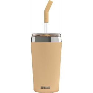 Mug Isotherme - Travel Mug Helia - Avec Paille En Verre Durable & Brosse De Nettoyage - &Eacute;tanche - Sans Bpa - En Acier Inoxydable 18/8 - 0,45l / 0,6l - Neuf