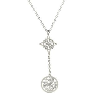 Kalanka-Collier Pour Femme Avec Pendentif Long Symboles Spirituels, N?Ud De Sorcière, Tétragramme, 7 Chakras, Yoga, Reiki, Méditation, Amulette - Neuf