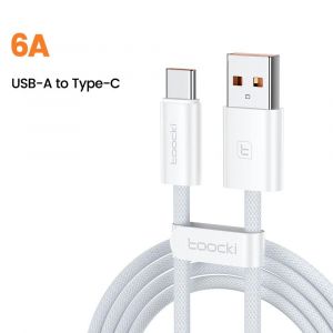 Toocki 5 Pi&egrave;ces 6a 66w Usb Type C C&acirc;ble De Charge Rapide Pour Huawei P70 Mate 60 Honor Type C C&acirc;ble Pour Xiaomi 14 Samsung S24 Cordon De Donn&eacute;es.White.0.25m - Neuf