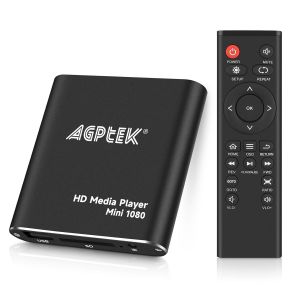VornixorSarlshop-Lecteur Multim&eacute;dia, HDMI Lecteur Multim&eacute;dia pour TV Mini HD Media Player 1080P pour -MKV/RM- HDD Cl&eacute;s USB et Cartes SD avec T&eacute;l&eacute;commande (Noir) - Neuf