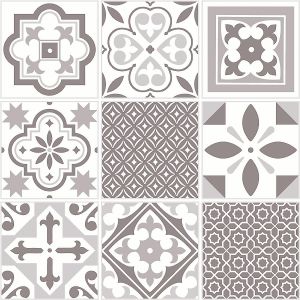 Eryi-6x Dalle Pvc Adhesive Murale Oriental Tuile 30x30 Cm - Stickers Carrelage Pour Crédence Cuisine, Salle De Bain - Décoratif Autocollant Carreaux Muraux - Neuf