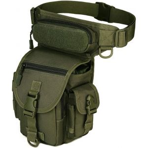Tactique De La Jambe Sac - Vert Militaire Jambe Sac De Sport Sac De Taille De Tactique De La Jambe Sac De L'armée De La Jambe Sac Étanche Sac De Taille De Sac À Outils - Neuf