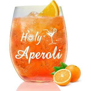 Verre À Cocktail,Verre Aperol,Verre Holy Aperoli,Verres À Vin Rouge Holy Aperoli Avec Inscription,Verres À Apéritif,Verre À Vin Avec Gravure,Idée Cadeau Pour Les Amateurs D'aperol Spritz - Neuf