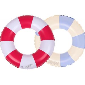 KAL-Bague De Natation Flottante,Bou&eacute;e De Natation Gonflable,Bou&eacute;e Gonflable R&eacute;tro Ray&eacute;e En Pvc Bou&eacute;e Piscine, D&eacute;coration Pour F&ecirc;te De Piscine Plage Partie Jeux Vacances - Neuf