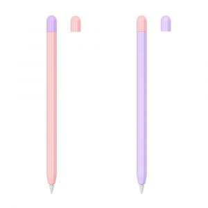 &Eacute;tui en silicone pour Apple Pencil 1re g&eacute;n&eacute;ration avec capuchons pour la pointe et le stylet - Lot de 2 - Neuf