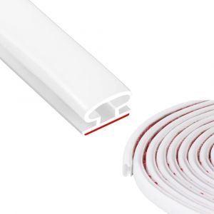 Joint Porte Fenetre Caoutchouc Joint Fenetre Isolation Phonique Thermique Bruit Froid Joint Portière Joint Porte D'entrée Bande D'étanchéité Forme D Joint Fenetre Contre Courants D'air,8m Blanc - Neuf