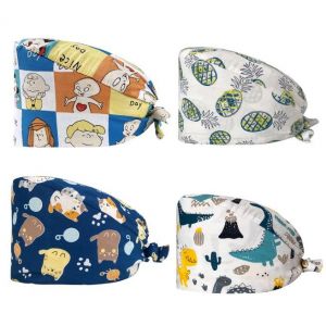 Lot De 4 Bonnets De Travail Réglables En Coton Unisexe Avec Bandeau Anti-Transpiration, Pour Homme Et Femme - Neuf