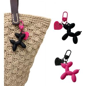 KAL-2 Pièces Porte-Clés Chien, Accessoires De Clé De Voiture, Porte-Clés Animaux Ballon Mignon Ballon Pour Femmes Et Filles - Neuf