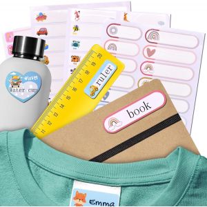 Kalanka-Autocollants De Nom Personnalis&eacute;s, &Eacute;tiquettes De Couleur 405pcs, &Eacute;tiquettes De Marque D'&eacute;cole Pour Enfants, &Eacute;tiquettes De P&eacute;pini&egrave;re, Autocollants Auto-&Eacute;crits, Lave-Vaisselle Et Imperm&eacute;ables - Neuf
