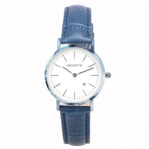 Montre En Alliage &Agrave; La Mode Cadran Rond Affichage Analogique Quartz Femmes Montre-Bracelet (Bleu) - Neuf
