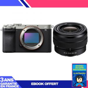 Boitier Sony A7C II Silver + FE 28-60mm f/4-5.6 + Ebook 'Devenez Un Super Photographe - Neuf