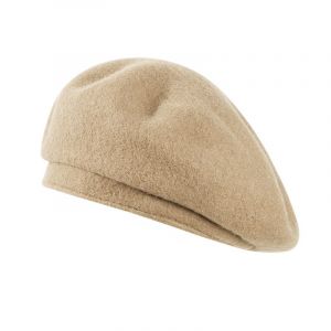 Béret À Large Tour De Tête, Chapeau En Laine À Larges Côtés, Version Coréenne D'un Chapeau Citrouille À Cent Tricots (Beige) - Neuf