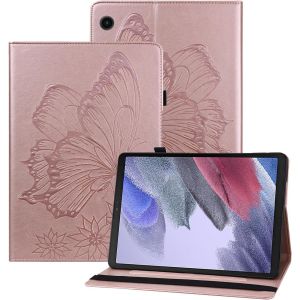 Kal-Coque Galaxy Tab A9+ 11" Papillon En Relief Etui En Cuir Pu Portefeuille Porte-Stylo Tablette Housse De Protection Pour Galaxy Tab A9+ 11 Pouces Sm-X210/Sm-X215/Sm-X216 Or Rose - Neuf