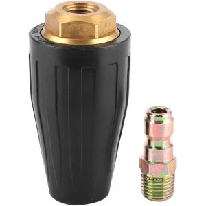 SUBZONAL-Buse Turbo Rotative, Buse Turbo 3600PSI en Caoutchouc 1 / 4in Buse Rotative en Laiton Massif en Acier Inoxydable Outil de Lavage Puissant et Efficace(Aperture 4.0), nettoyage - Neuf