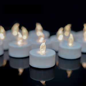 SHIBA-Lot de 24 bougies LED Bougies CR2032 piles Bougies,Bougie chauffe-plat sans flamme claire vacillante 100 + heures de lumière[4 - Neuf